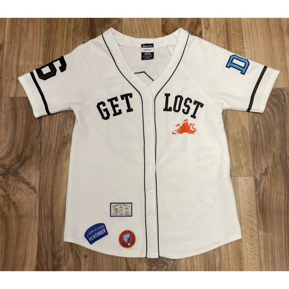 Forever 21 x Disney Finding Nemo Dory Jersey Shirt Women's  Get Lost Pixar SZ S